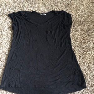 Plain black short sleeve with Front Pocket